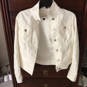 white jean jacket